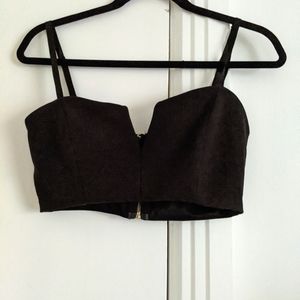 Black cropped top